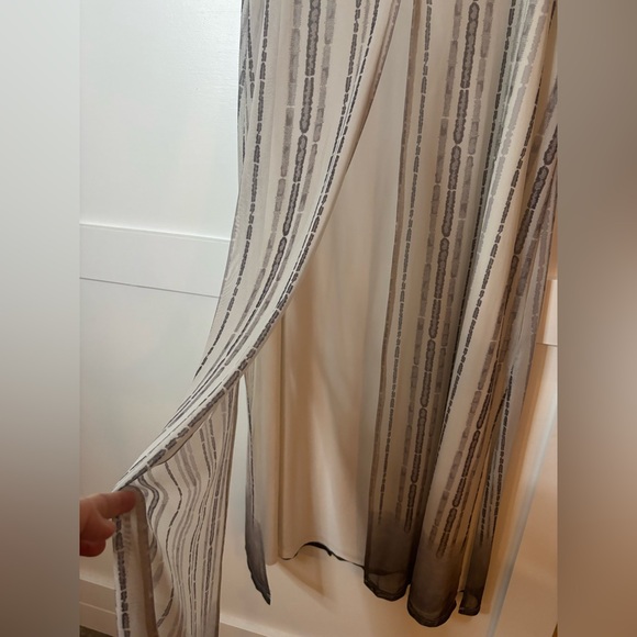 MarlaWynne Black and Gray Striped Maxi Dress size small petite - Picture 4 of 5